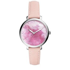 NWT Fossil Jacqueline Blush Leather Watch!